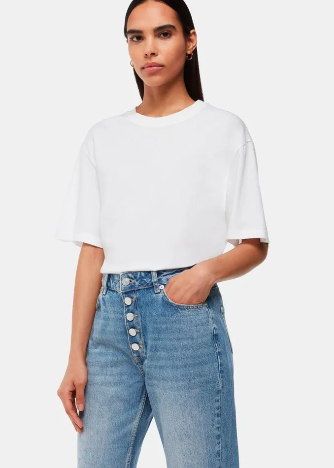 Whistles Pants Denim Authentic Hollie Button Jean 8211 Women