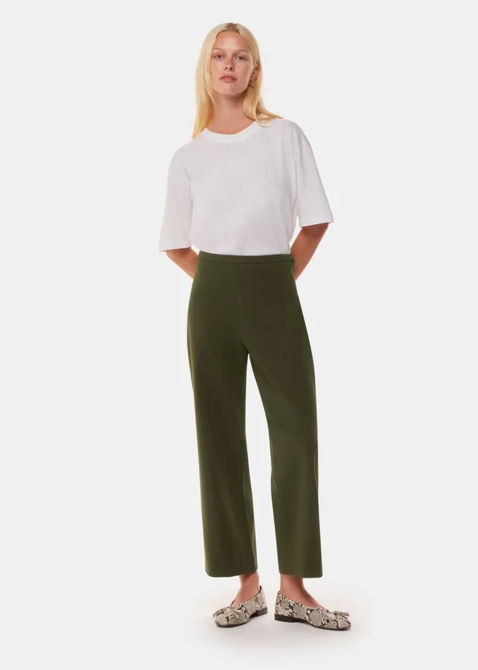 Whistles Pants Khaki Camilla Wide Leg Pants 8211 Women