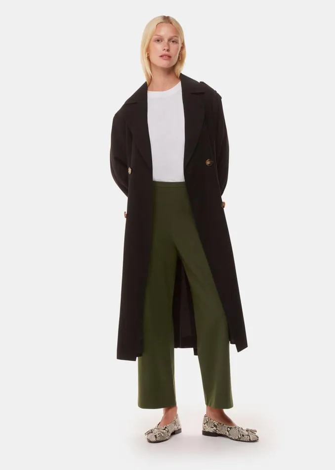 Whistles Pants Khaki Camilla Wide Leg Pants 8211 Women