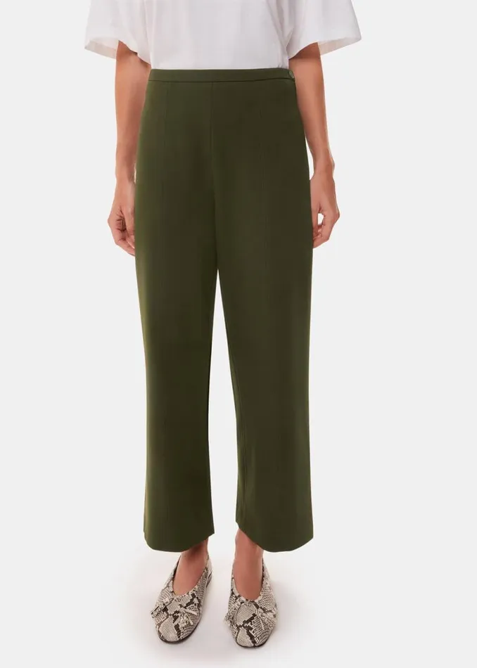 Whistles Pants Khaki Camilla Wide Leg Pants 8211 Women