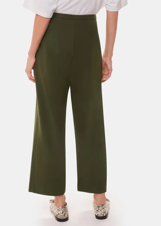 Whistles Pants Khaki Camilla Wide Leg Pants 8211 Women