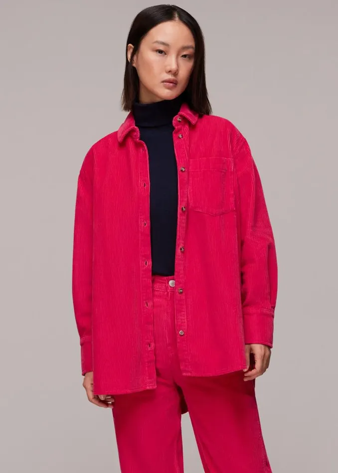 Whistles Pants Pink Cord High Waist Barrel Jean 8211 Women