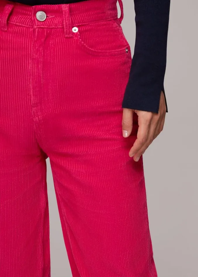 Whistles Pants Pink Cord High Waist Barrel Jean 8211 Women