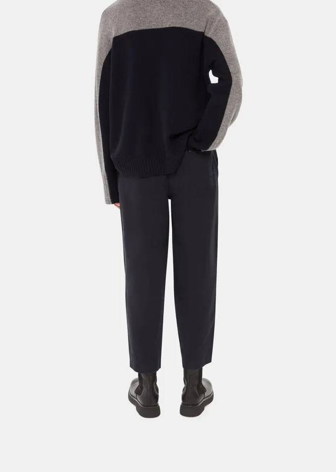 Whistles Pants Washed Black Marie Elasticated Waist Chino 8211 Women