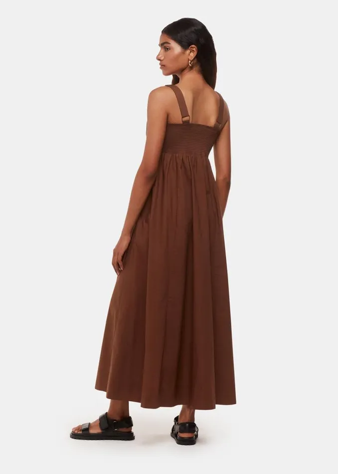 Whistles Petite Dresses and Jumpsuits Brown Petite Anna Dress 8211 Women