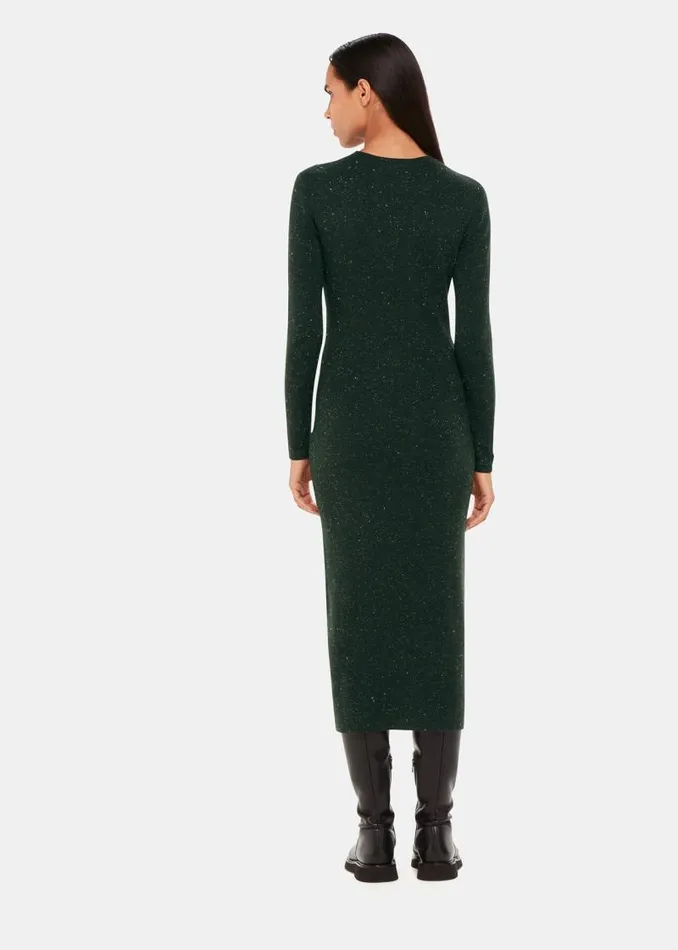 Whistles Petite Dresses and Jumpsuits Dark Green Petite Annie Sparkle Sweater Dress 8211 Women
