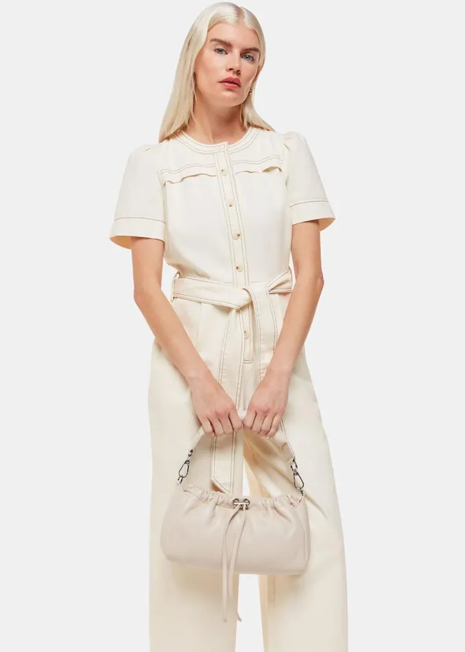 Whistles Petite Dresses and Jumpsuits Ivory Petite Alana Denim Jumpsuit 8211 Women