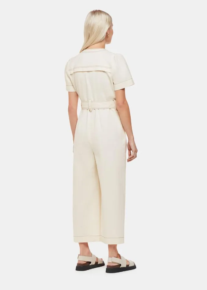 Whistles Petite Dresses and Jumpsuits Ivory Petite Alana Denim Jumpsuit 8211 Women