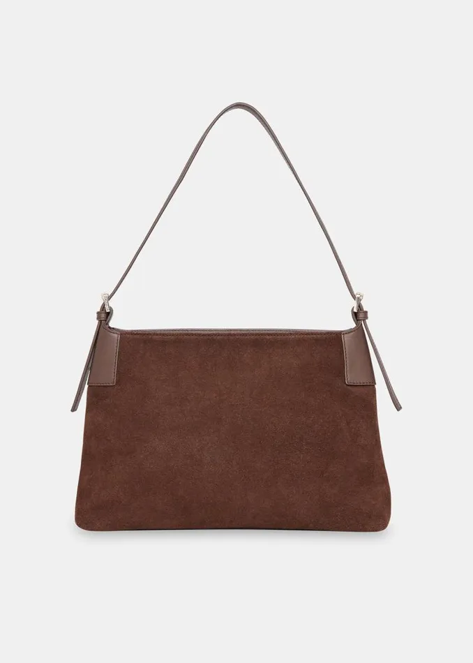 Whistles Shoulder Bags and Tote Bags Chocolate Paloma Suede Shoulder Bag 8211 Women