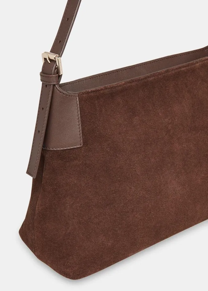 Whistles Shoulder Bags and Tote Bags Chocolate Paloma Suede Shoulder Bag 8211 Women