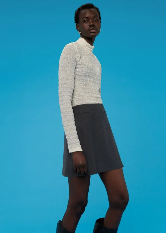 Whistles Skirts Grey Lola Mini Skirt 8211 Women