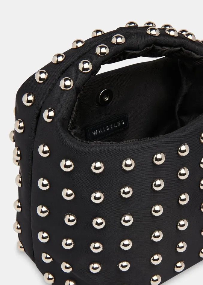 Whistles Small Bags and Clutches Black Luz Studded Mini Bag 8211 Women