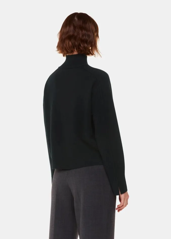 Whistles Sweaters and Cashmere Black Cashmere Mock Neck Sweater 8211 Women