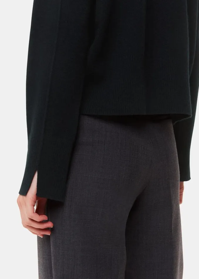 Whistles Sweaters and Cashmere Black Cashmere Mock Neck Sweater 8211 Women