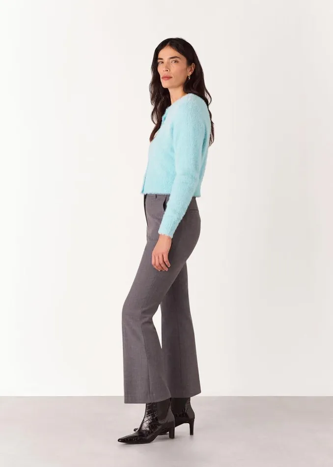 Whistles Sweaters and Cashmere Blue Isla Cropped Fluffy Cardigan 8211 Women