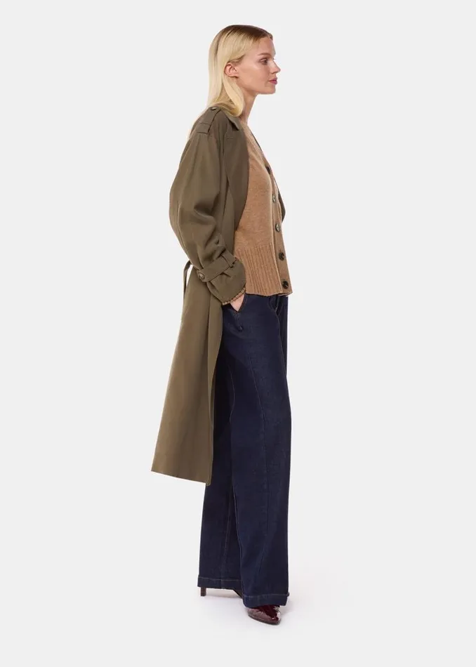 Whistles Sweaters and Cashmere Camel Cashmere Blend Ribbed Cardigan 8211 Women