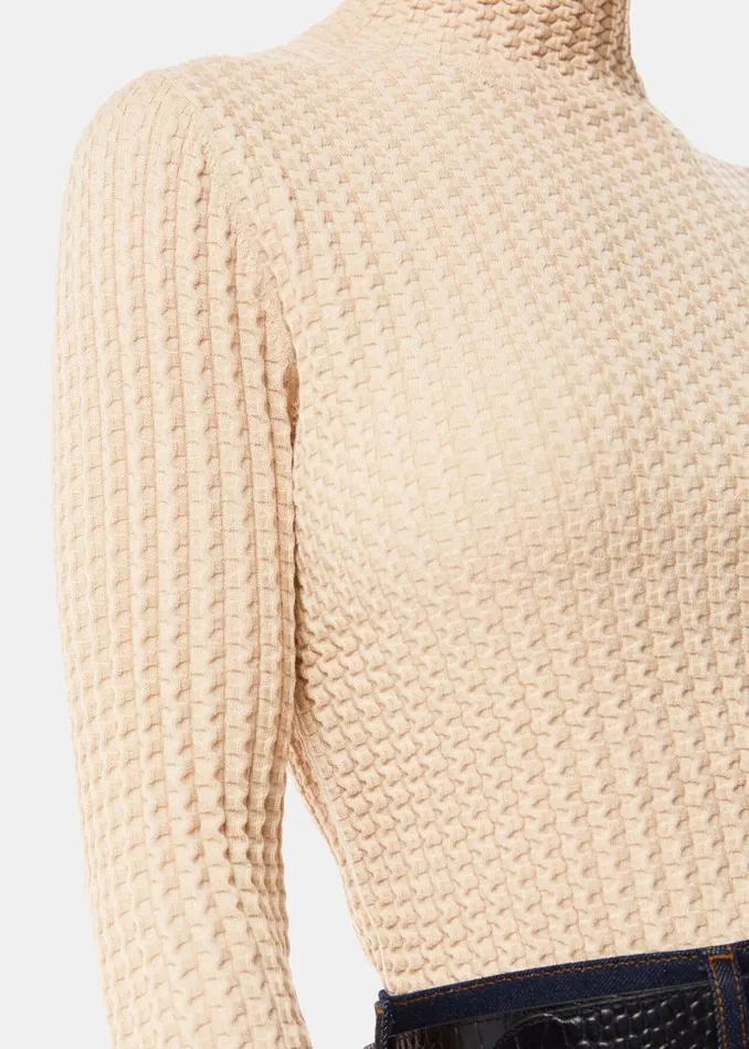 Whistles Sweaters and Cashmere Ivory Textured High Neck Sweater 8211 Women
