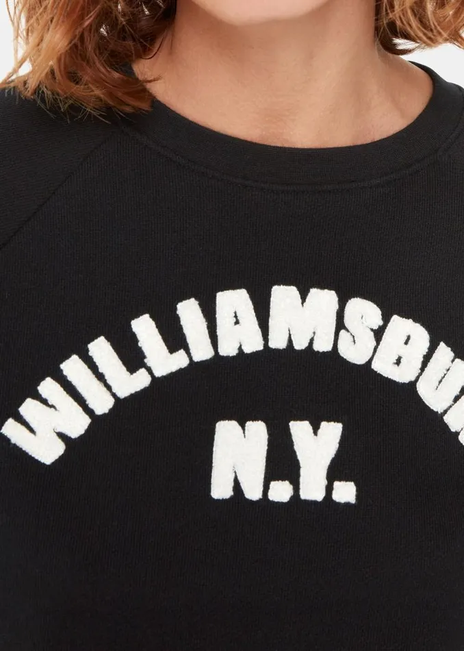 Whistles Tops Black Williamsburg Logo Sweat 8211 Women