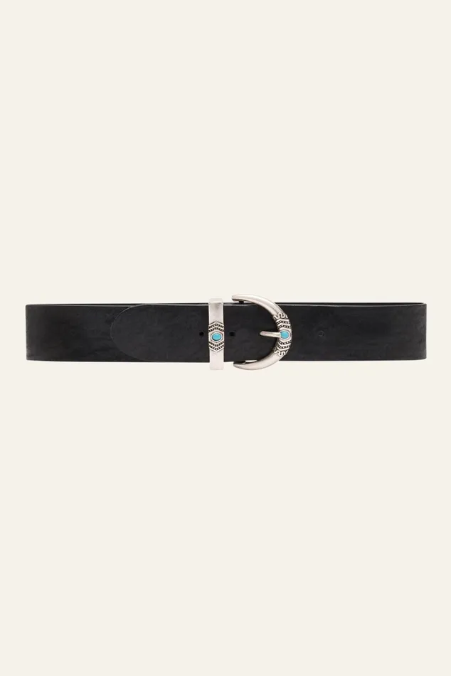 Wide Belt Blye Black Women Baandsh Belts