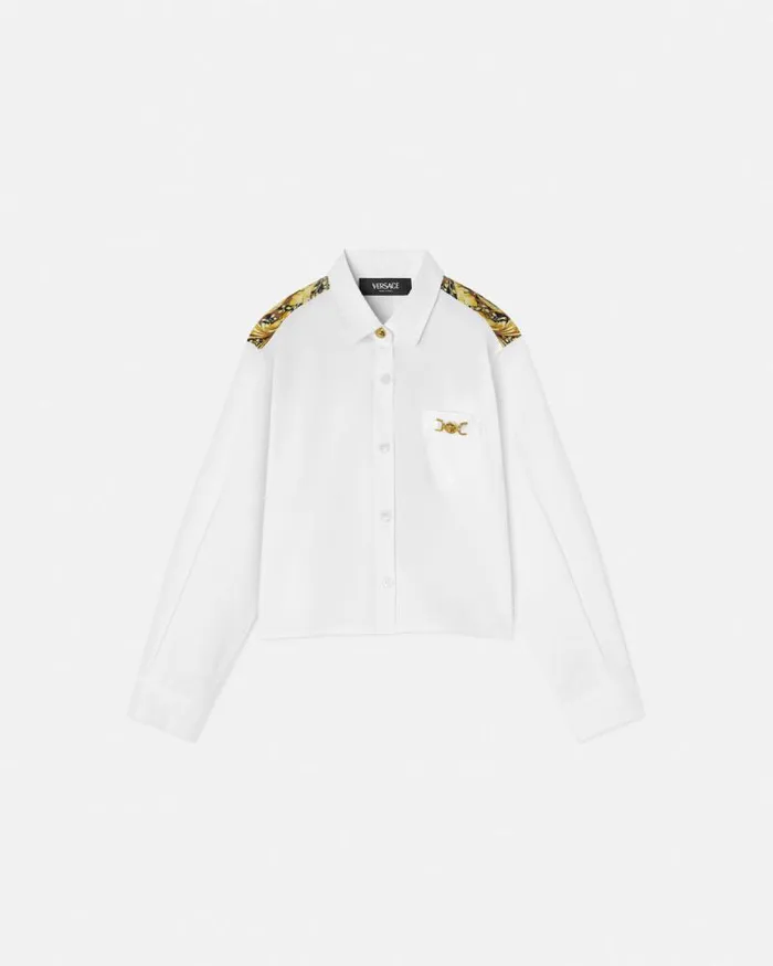 Wild Barocco Kids Shirt White Children Versace Clothing