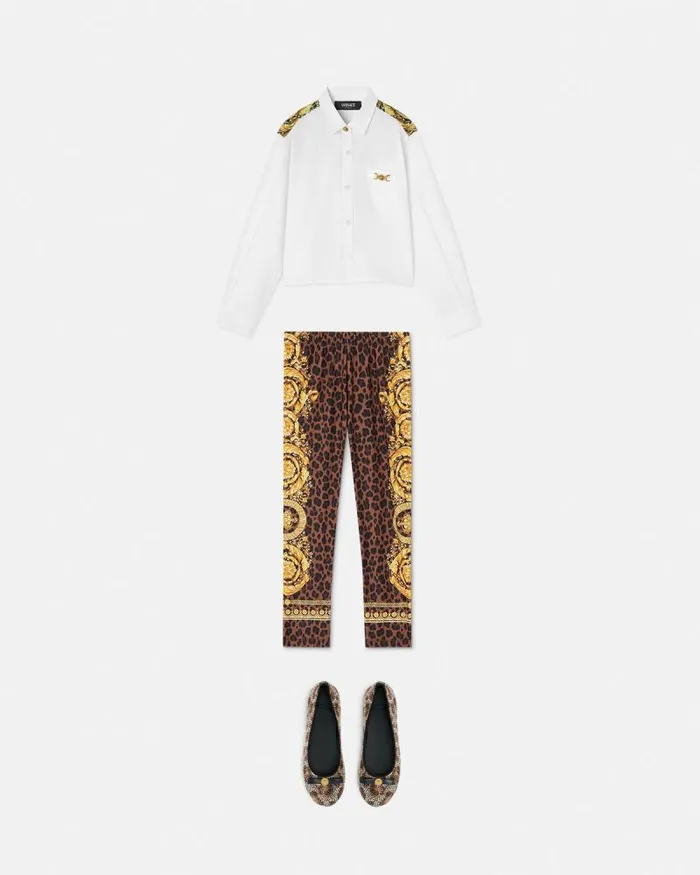 Wild Barocco Kids Shirt White Children Versace Clothing