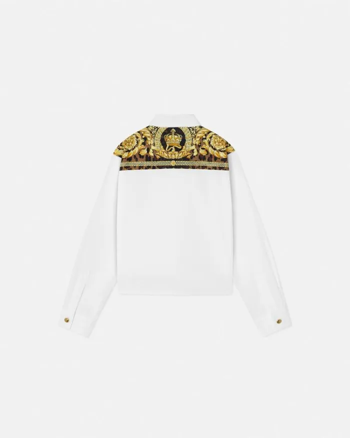 Wild Barocco Kids Shirt White Children Versace Clothing