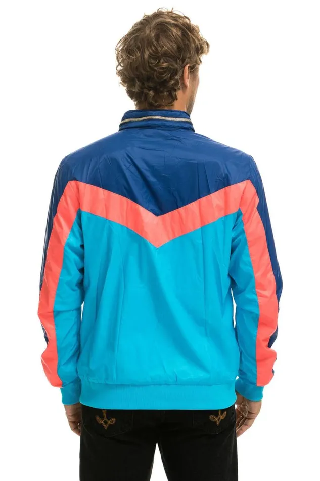 Windbreaker Jacket Neon Blue Men Aviator Nation Wind Breakers