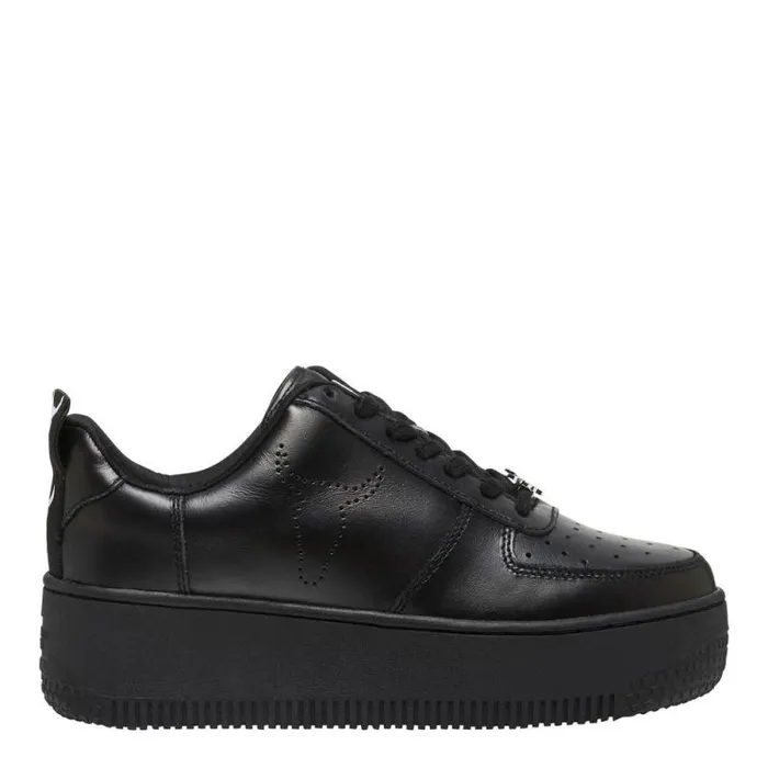 Windsor Smith Platform Sneakers Women RACERR BLACK LEATHER SNEAKERS