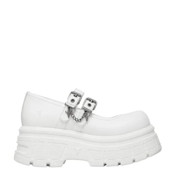 Windsor Smith Platforms Women SCARY WHITE LEATHER PLATFORM SHOES