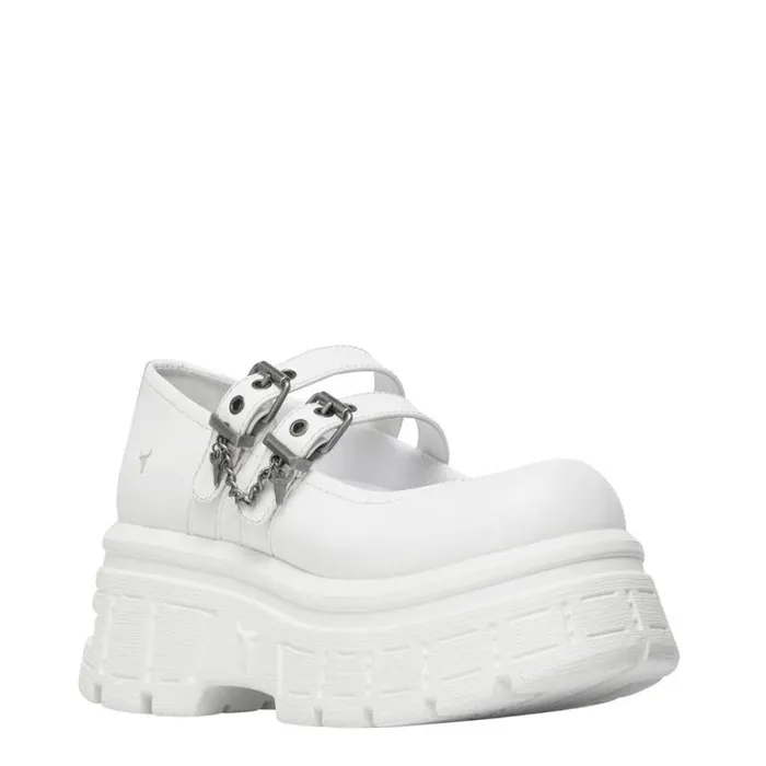 Windsor Smith Platforms Women SCARY WHITE LEATHER PLATFORM SHOES Windsor Smith Platforms Women SCARY WHITE LEATHER PLATFORM SHOES