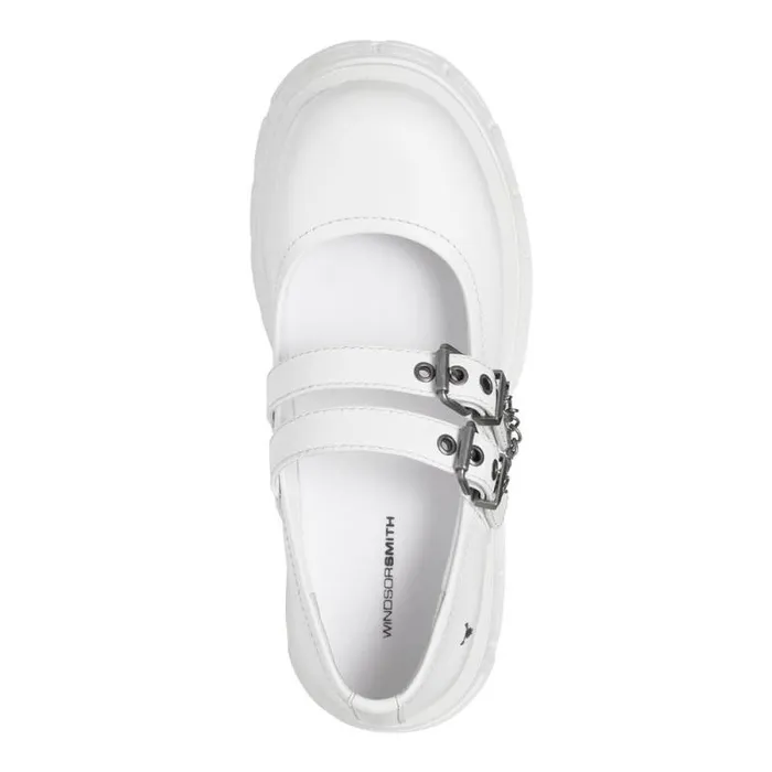 Windsor Smith Platforms Women SCARY WHITE LEATHER PLATFORM SHOES Windsor Smith Platforms Women SCARY WHITE LEATHER PLATFORM SHOES