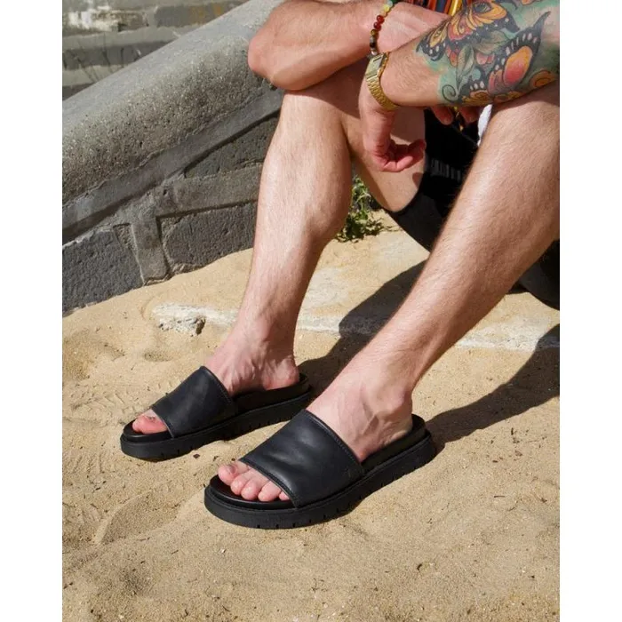 Windsor Smith Sandals Men ROWDY BLACK LEATHER SANDALS Windsor Smith Sandals Men ROWDY BLACK LEATHER SANDALS