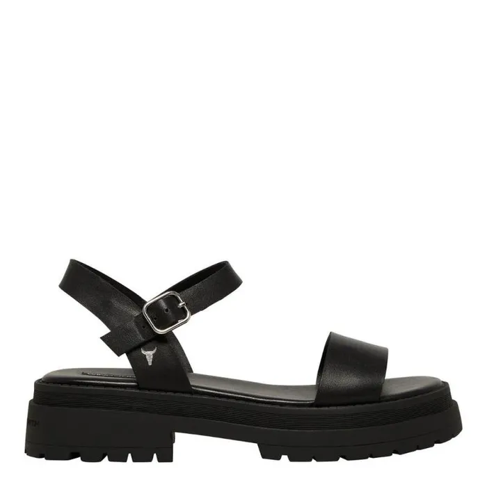 Windsor Smith Sandals Women LINGER BLACK LEATHER SANDALS