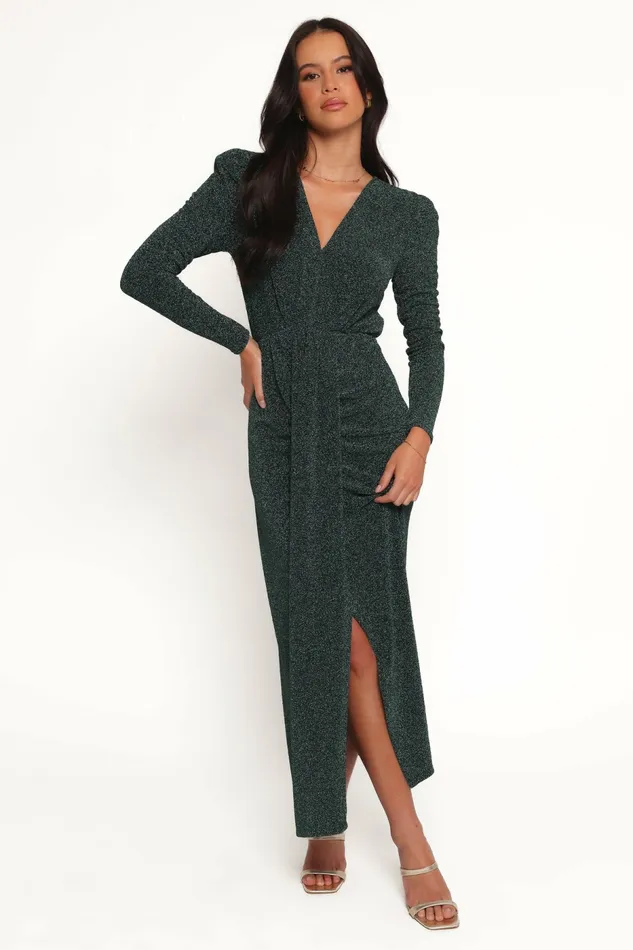 Winter Dresses Grayson Maxi Dress Emerald 8211 Petal and Pup Women