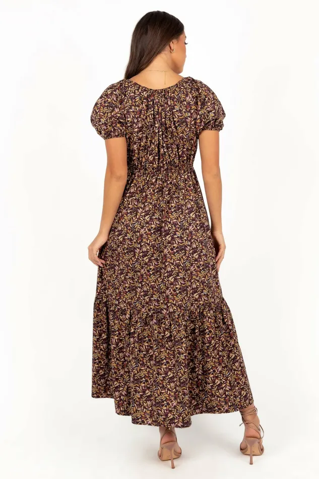 Winter Dresses Juliana Maxi Dress Plum Floral 8211 Petal and Pup Women