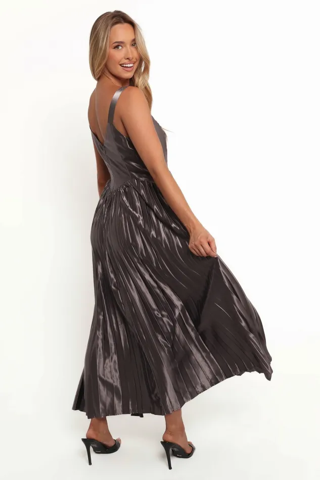 Winter Dresses Women Camala Maxi Dress Grey Silver Petal and Pup Winter Dresses Women Camala Maxi Dress Grey Silver Petal and Pup
