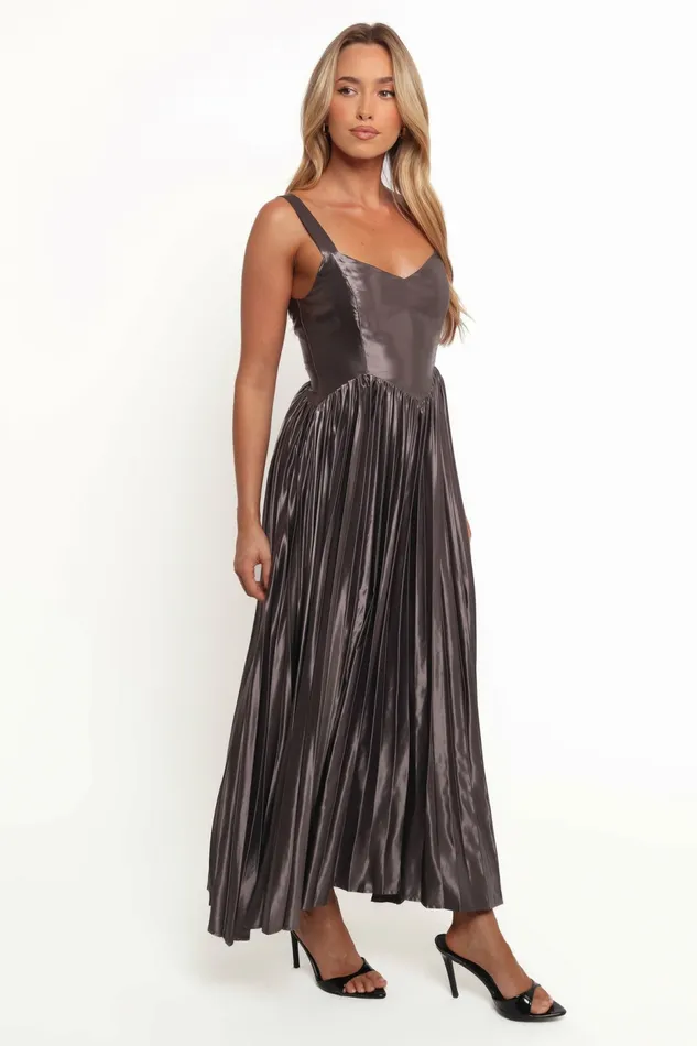 Winter Dresses Women Camala Maxi Dress Grey Silver Petal and Pup Winter Dresses Women Camala Maxi Dress Grey Silver Petal and Pup