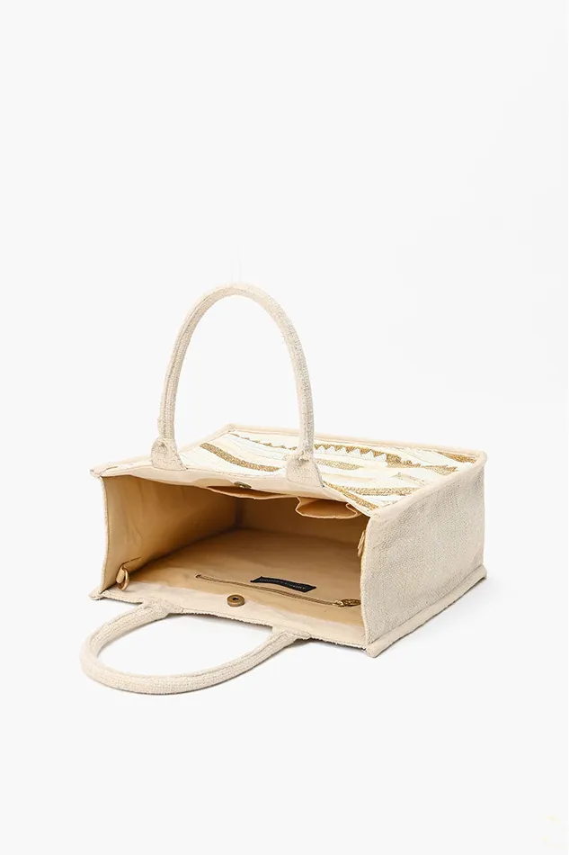 Winter White Tote Beach Bags America and Beyond Women