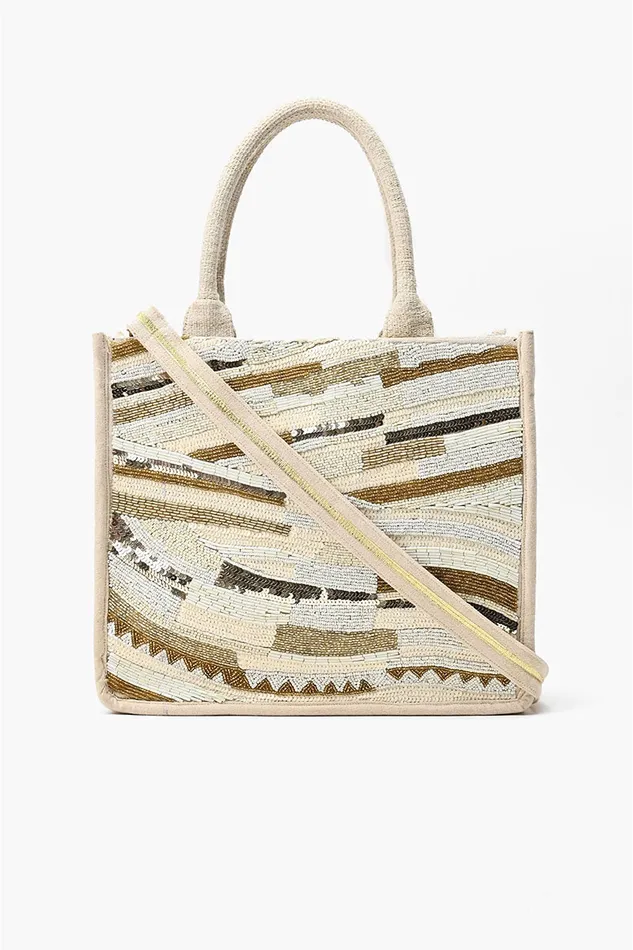 Winter White Tote Beach Bags America and Beyond Women