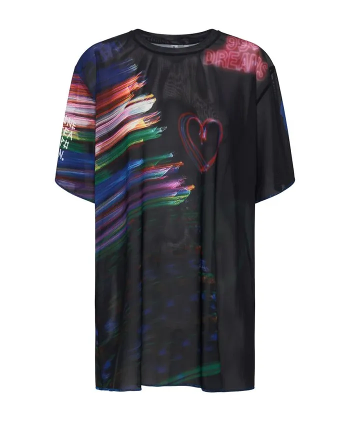 Women 99 CENT DREAMS MESH TEE DRESS One Teaspoon Mini Dresses Women 99 CENT DREAMS MESH TEE DRESS One Teaspoon Mini Dresses