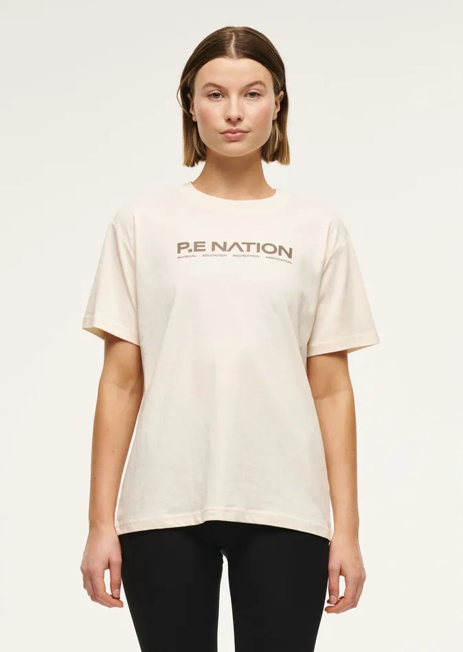 Women AERO SHORT SLEEVE TEE IN WHISPER WHITE Tees PE Nation