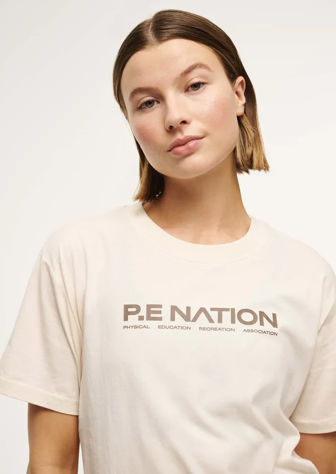 Women AERO SHORT SLEEVE TEE IN WHISPER WHITE Tees PE Nation
