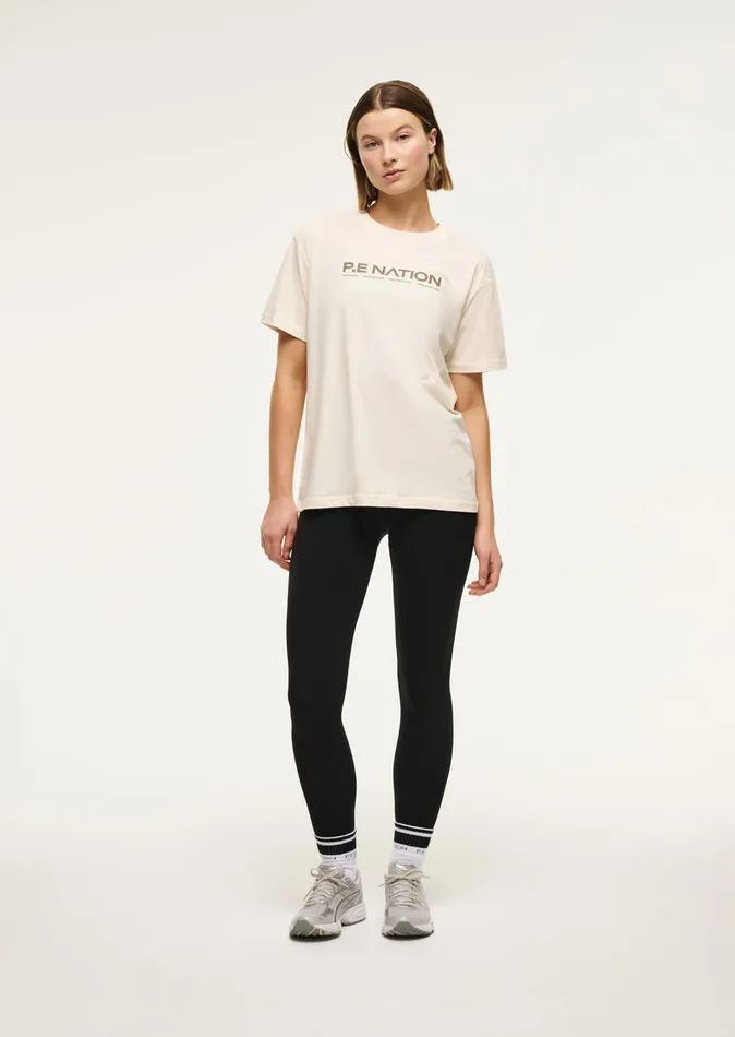 Women AERO SHORT SLEEVE TEE IN WHISPER WHITE Tees PE Nation