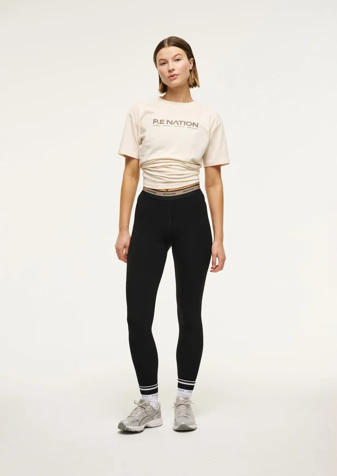 Women AERO SHORT SLEEVE TEE IN WHISPER WHITE Tees PE Nation