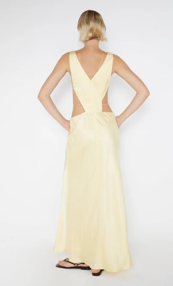 Women AGATHE DIAMOND DRESS 8211 BUTTER YELLOW Bec Bridge Maxi Dresses