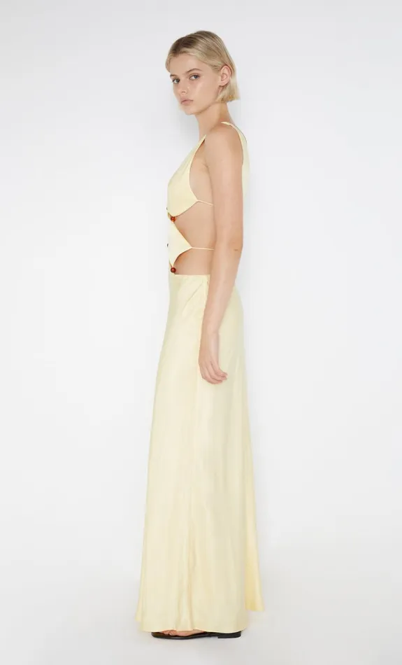 Women AGATHE DIAMOND DRESS 8211 BUTTER YELLOW Bec Bridge Maxi Dresses