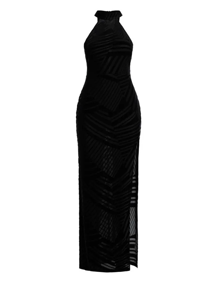 Women Allegra Halter Gown Black BCBG Dresses Women Allegra Halter Gown Black BCBG Dresses