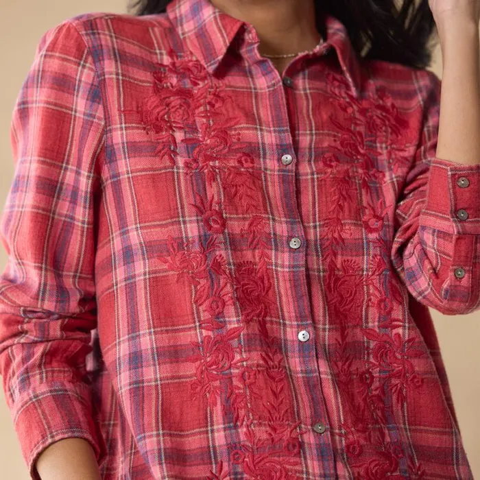 Women Amadi Plaid Tunic Red Plaid Sundance Catalog Tops Women Amadi Plaid Tunic Red Plaid Sundance Catalog Tops