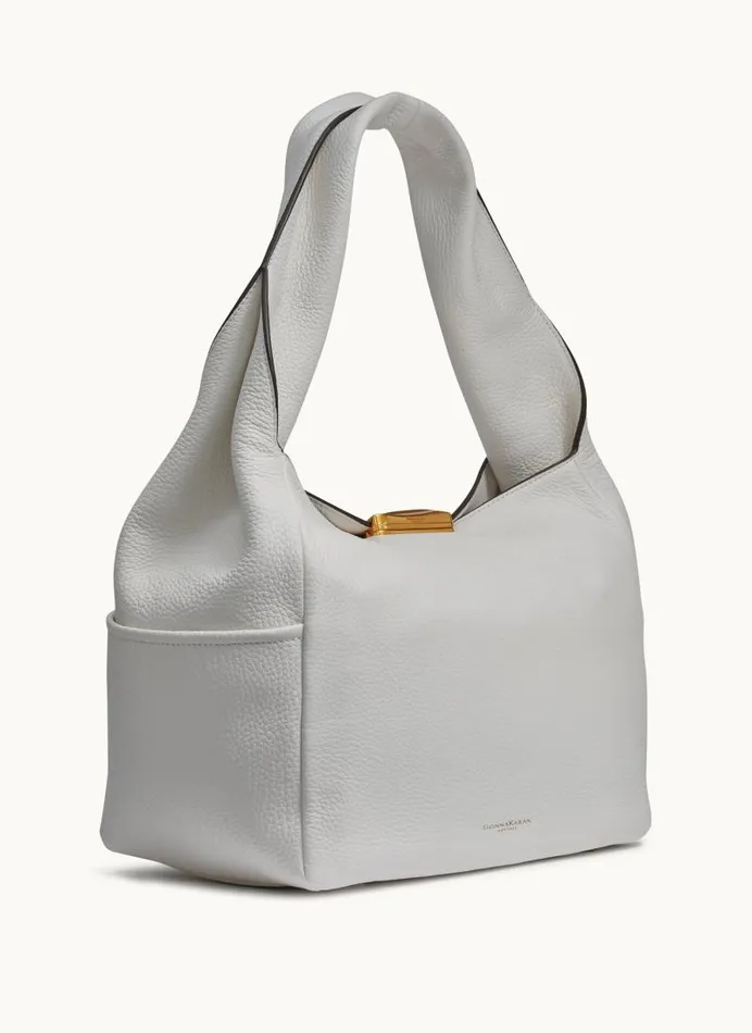 Women AMAGANSETT SHOULDER BAG Brilliant White Donna Karan New York Shoulder And Hobo Bags Women AMAGANSETT SHOULDER BAG Brilliant White Donna Karan New York Shoulder And Hobo Bags
