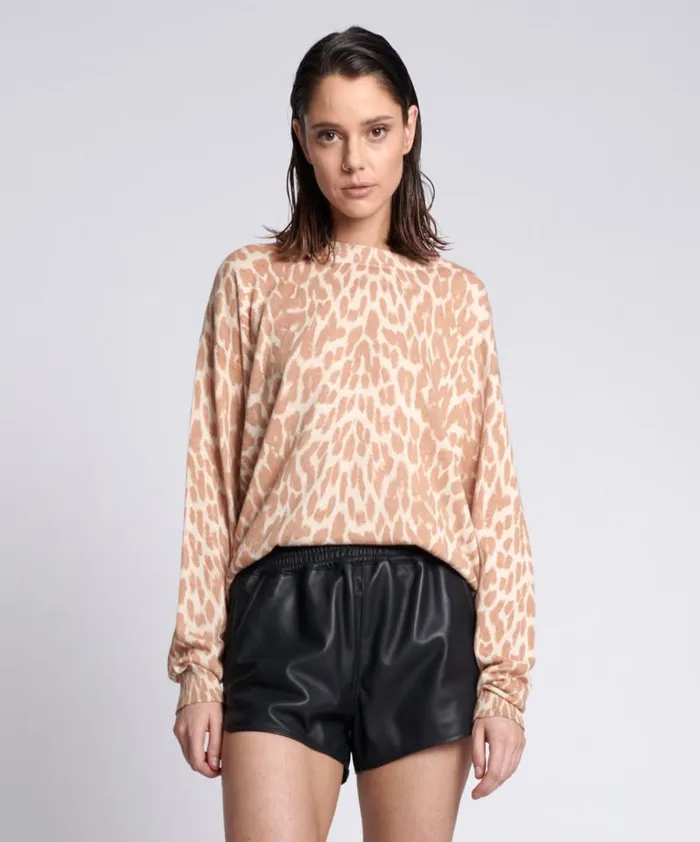 Women ANIMAL HAPHAZARD KNIT SWEATER One Teaspoon Knitwear